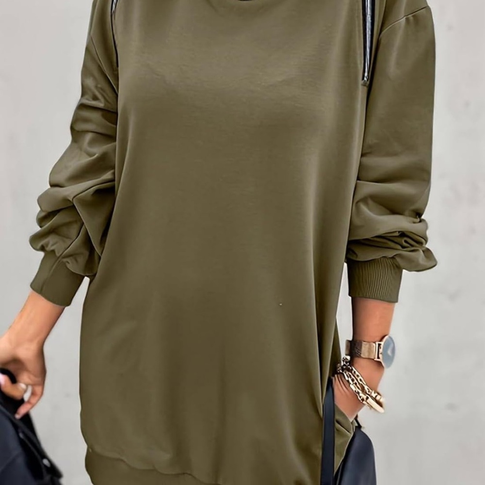 Olive Green Oversized Sweatshirt
